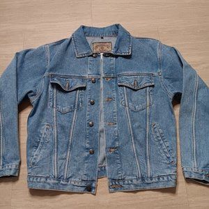 Armani Jeans Denim Jacket Men's SMALL Button Front Blue